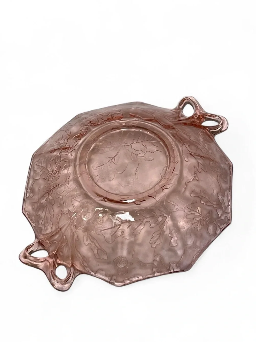 Jeannette Glass CHERRY BLOSSOM serving bowl Pink Depression Glass